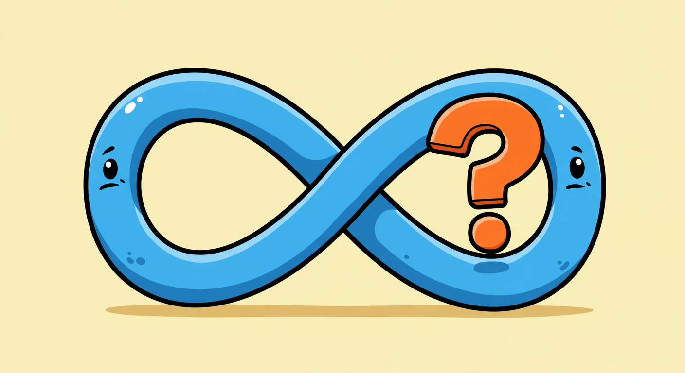 Infinite symbol with a question mark